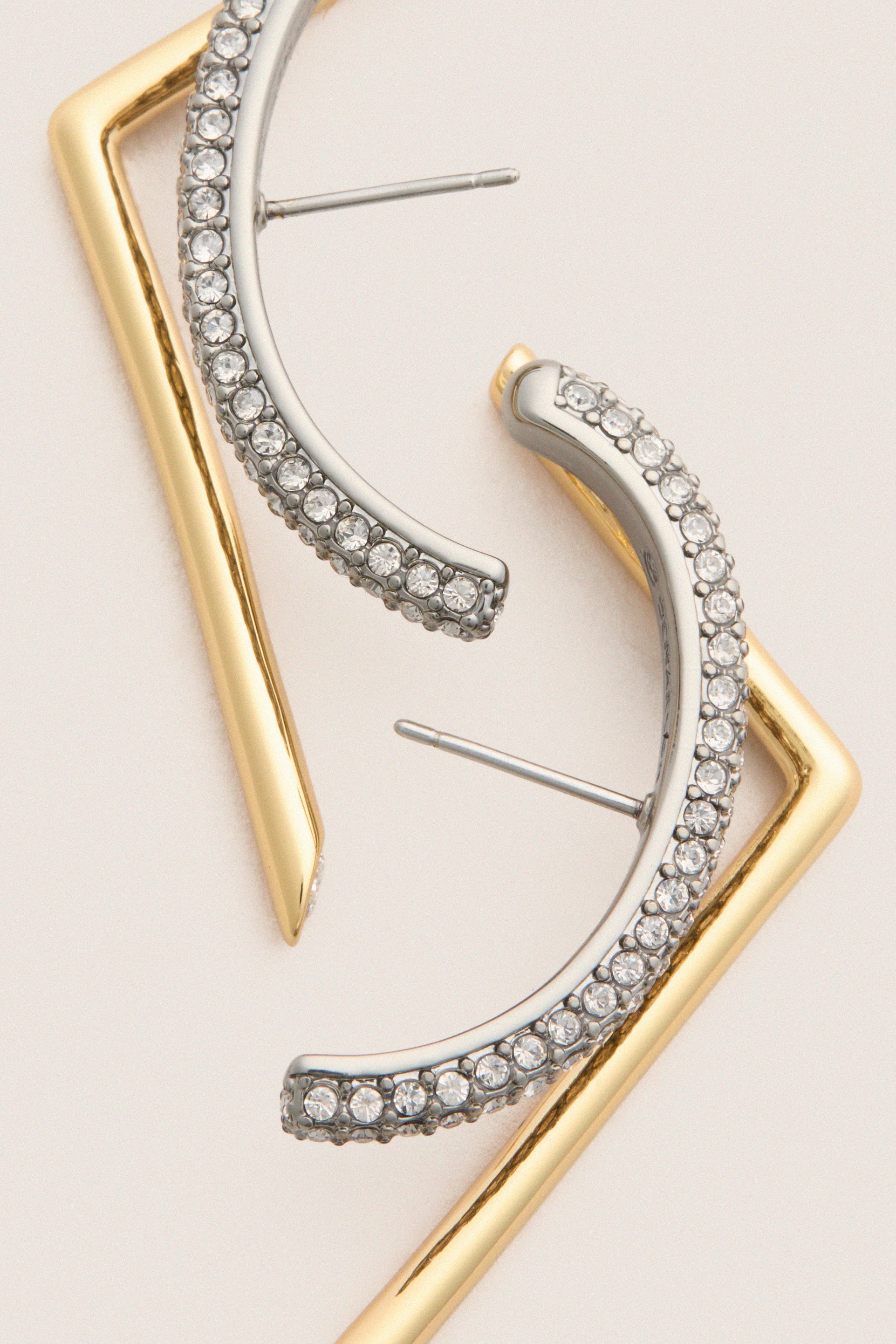 Gold and Pave Zola Earrings