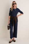 Midnight Melange Pointelle Classic Cardigan II