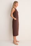 Chestnut Linen Florence Dress