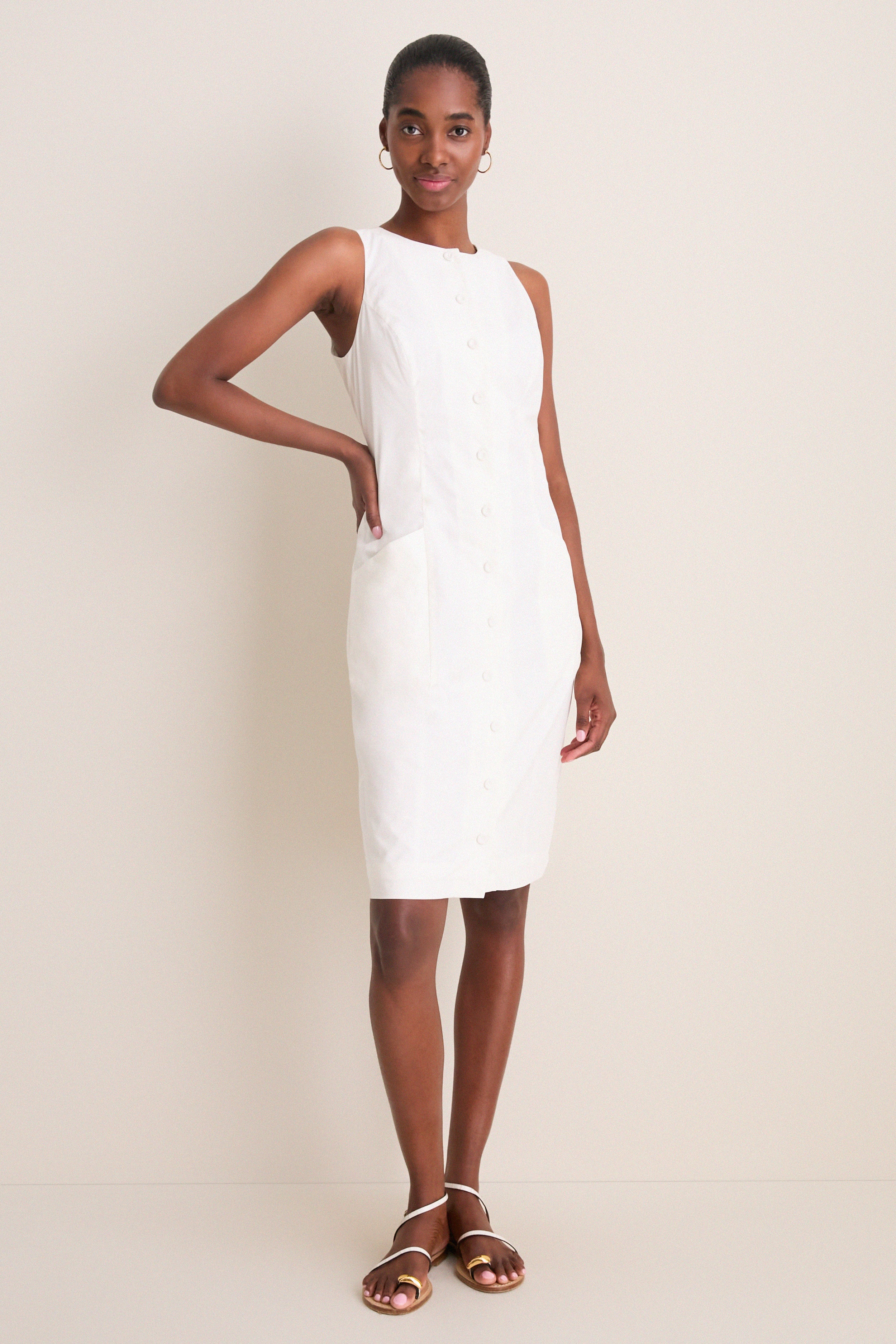 White Cotton Poplin Florence Dress Tuckernuck White / 12