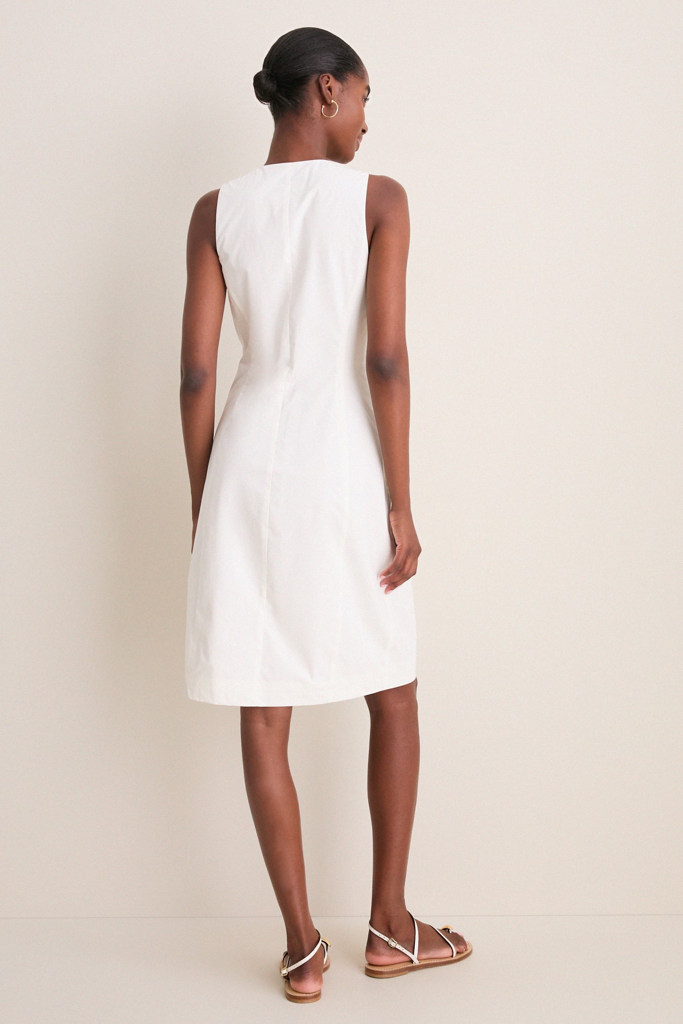 White Cotton Poplin Florence Dress