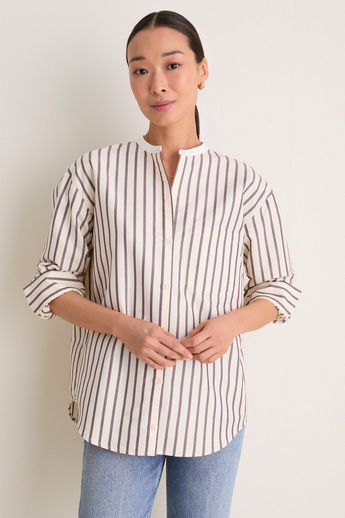 Wine Stripe Camden Tunic