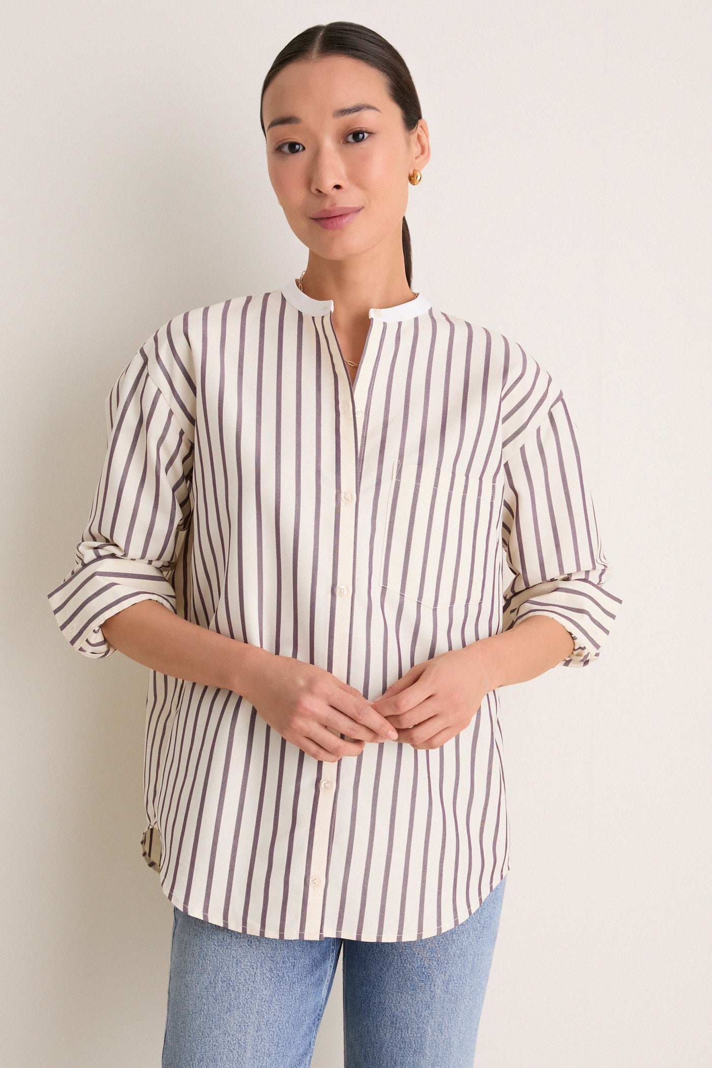 Wine Stripe Camden Tunic