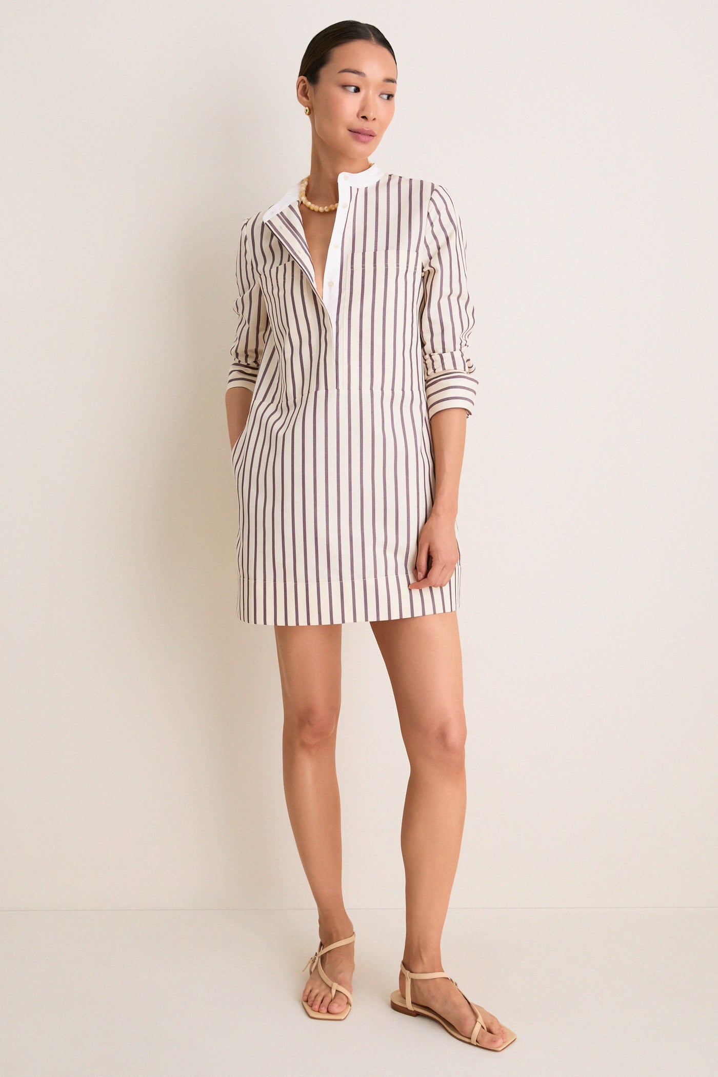 Tuckernuck Wine Stripe Rohan Shirt Dress Wine Stripe / XXXL