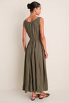 Evergreen Cupro Roma Midi Dress