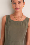 Evergreen Cupro Roma Midi Dress