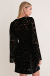 Black Burnout Velvet Oaklynn Mini Dress
