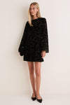 Black Burnout Velvet Oaklynn Mini Dress