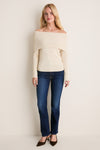 Gold Knit Off-The-Shoulder Adrianna Top