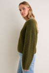 Olive Embellished June Crewneck