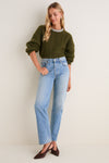 Olive Embellished June Crewneck