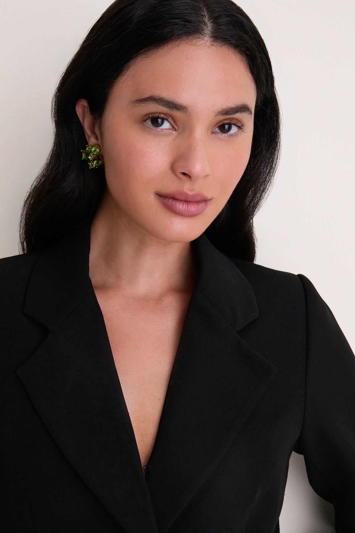 Black Mixed-Media Lace Imogen Blazer Dress