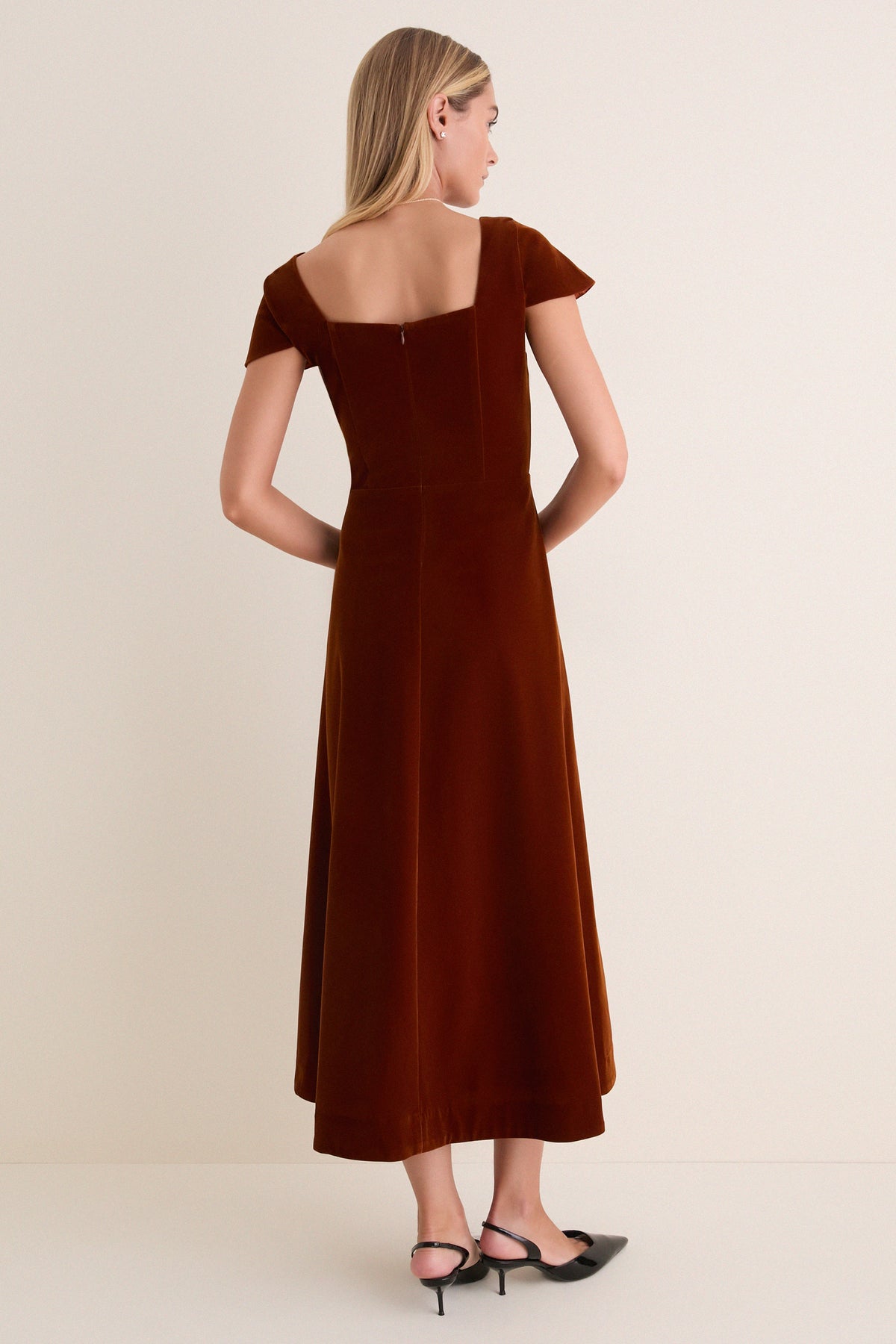 Copper Velvet Linnea Maxi Dress