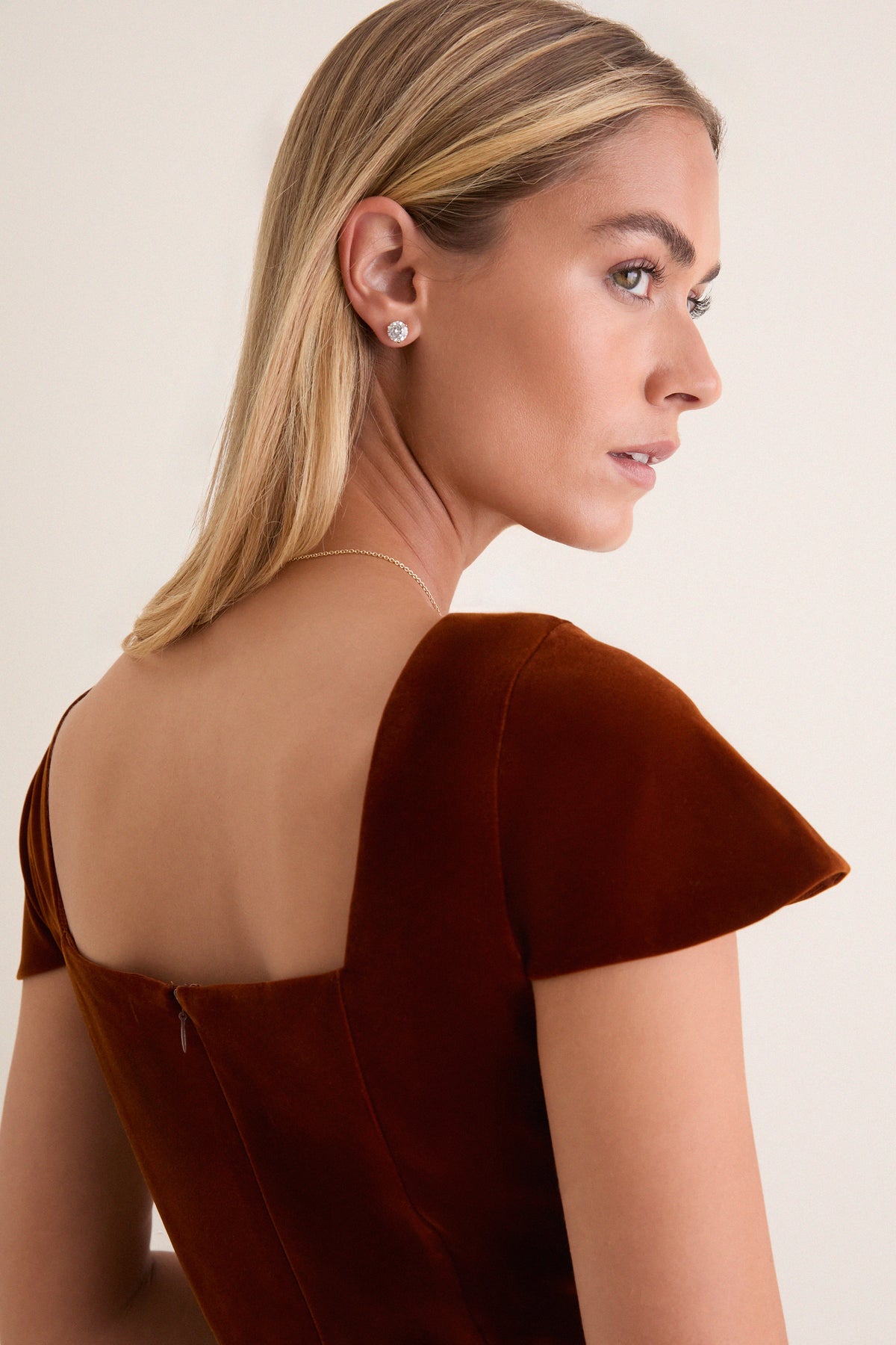 Copper Velvet Linnea Maxi Dress