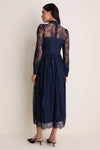 Navy Lace Long Sleeve Adalyn Maxi Dress