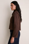 Chocolate Suede & Fur Landry Jacket