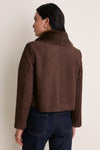 Chocolate Suede & Fur Landry Jacket