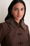 Chocolate Suede & Fur Landry Jacket