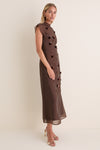 Chocolate Embellished Lenora Maxi Dress
