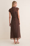 Chocolate Embellished Lenora Maxi Dress