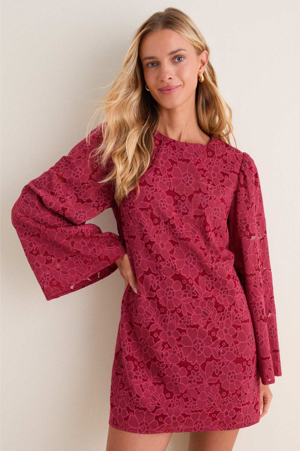 Burnt Red Lace Livvy Mini Dress