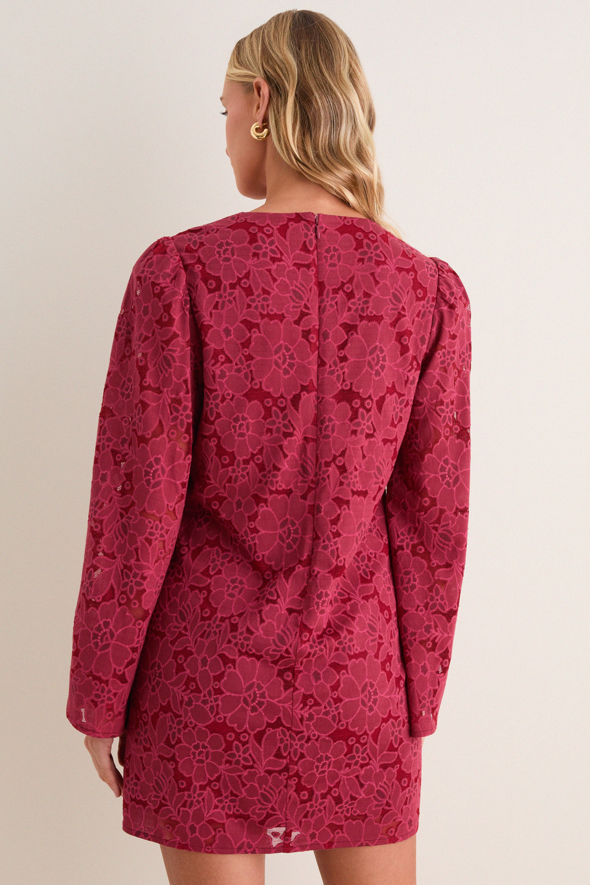 Burnt Red Lace Livvy Mini Dress