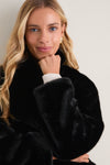 Black Faux Fur Haddon Jacket