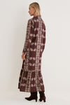 Brown Floral Button Down Miller Maxi Dress