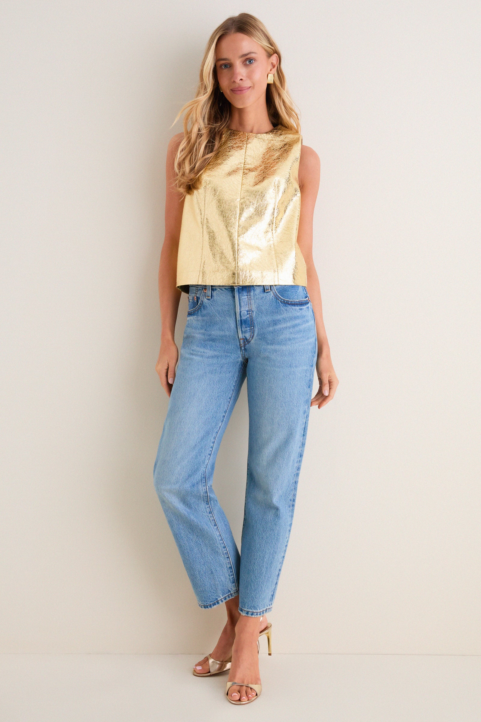 Gold Foil Remy Tank Top