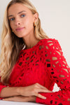 Red Lace Elodie Blouse