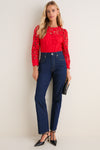 Red Lace Elodie Blouse