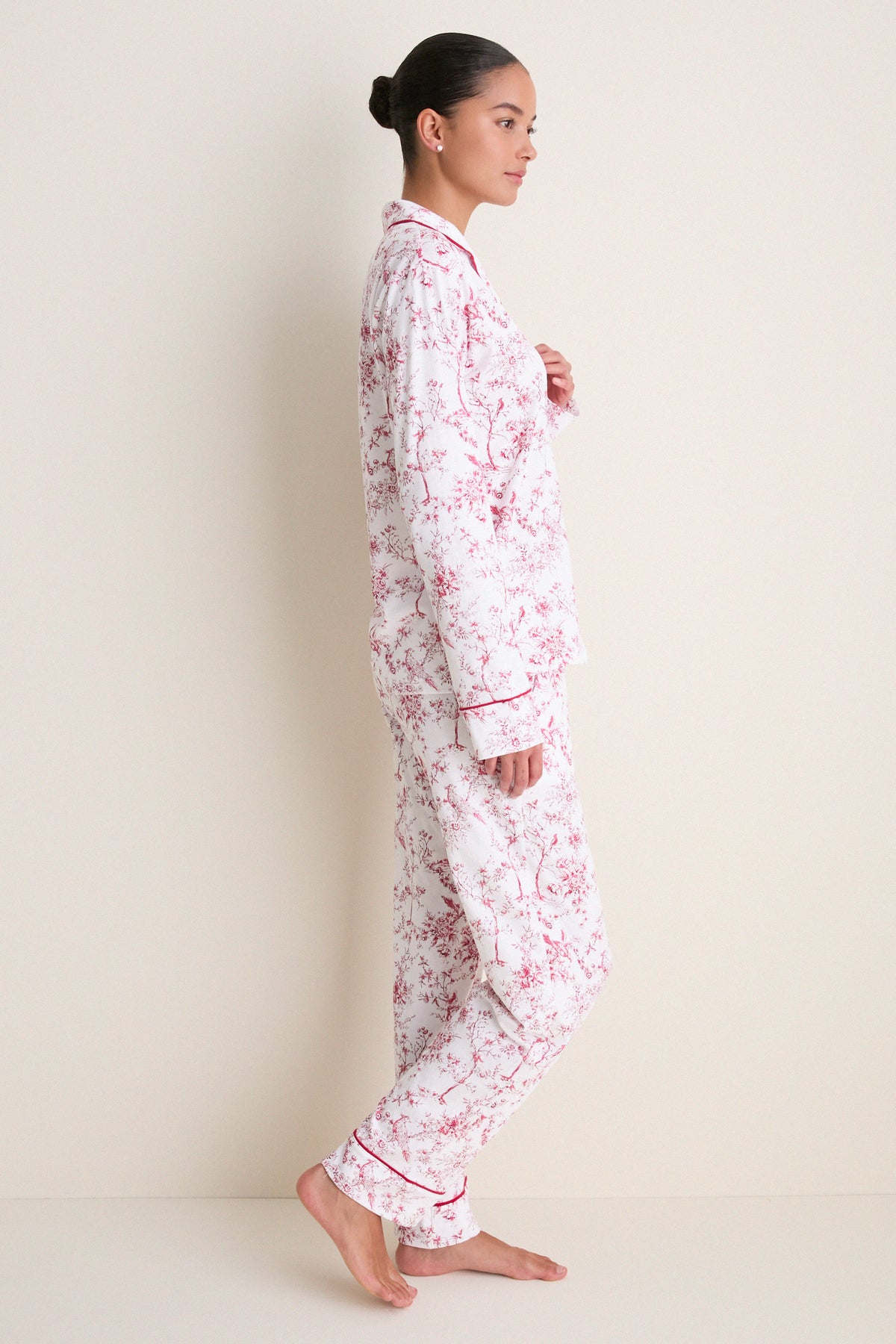 Red Timeless Toile Women's Pima Pajama Set