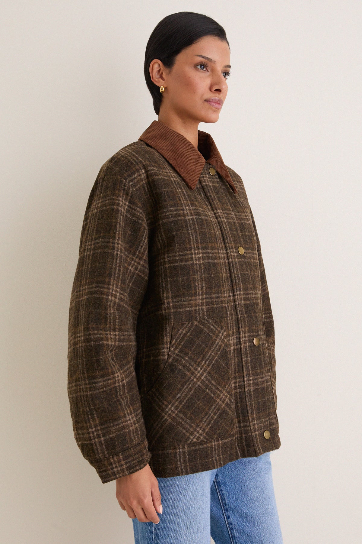 Brown Plaid Shae Jacket