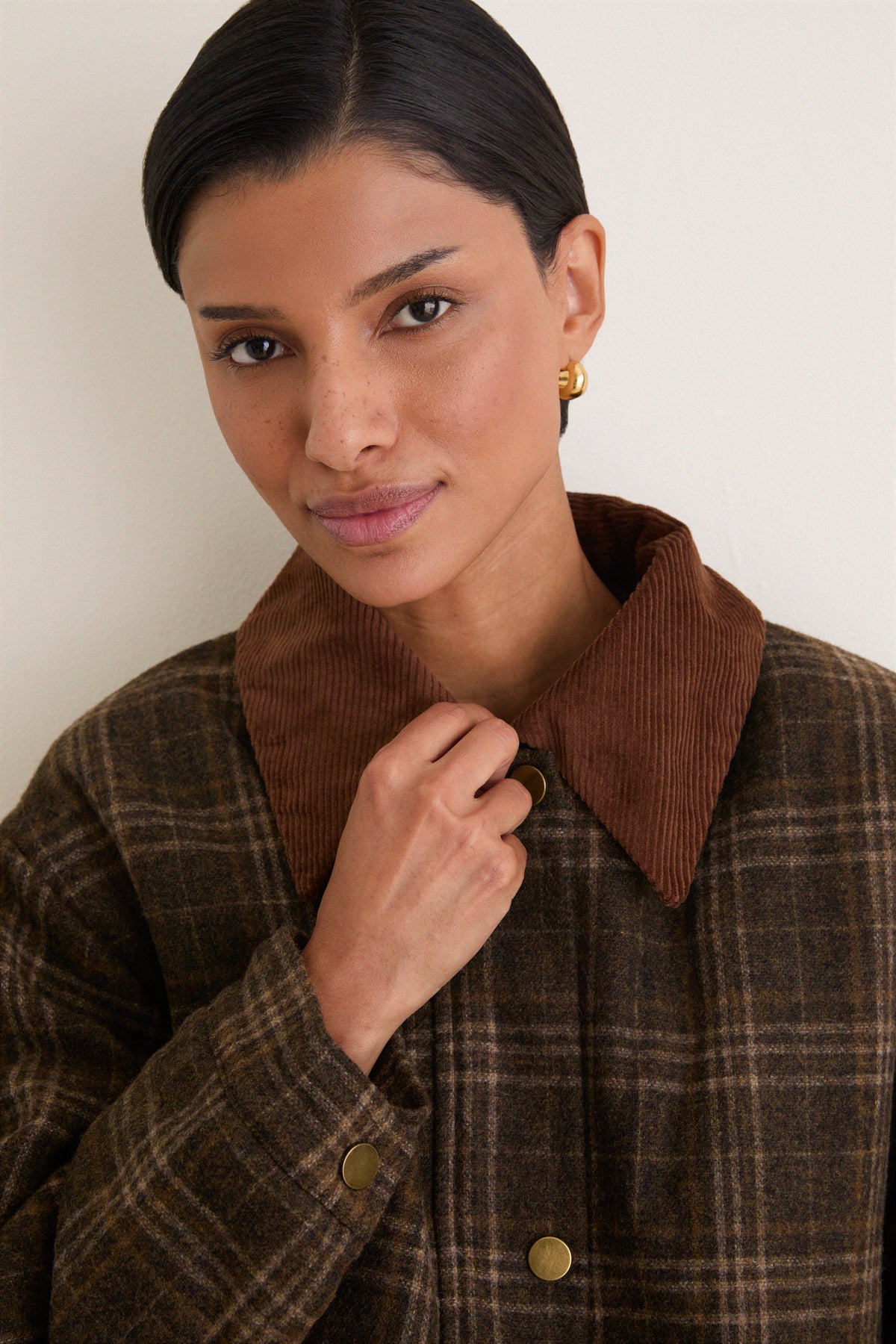Brown Plaid Shae Jacket