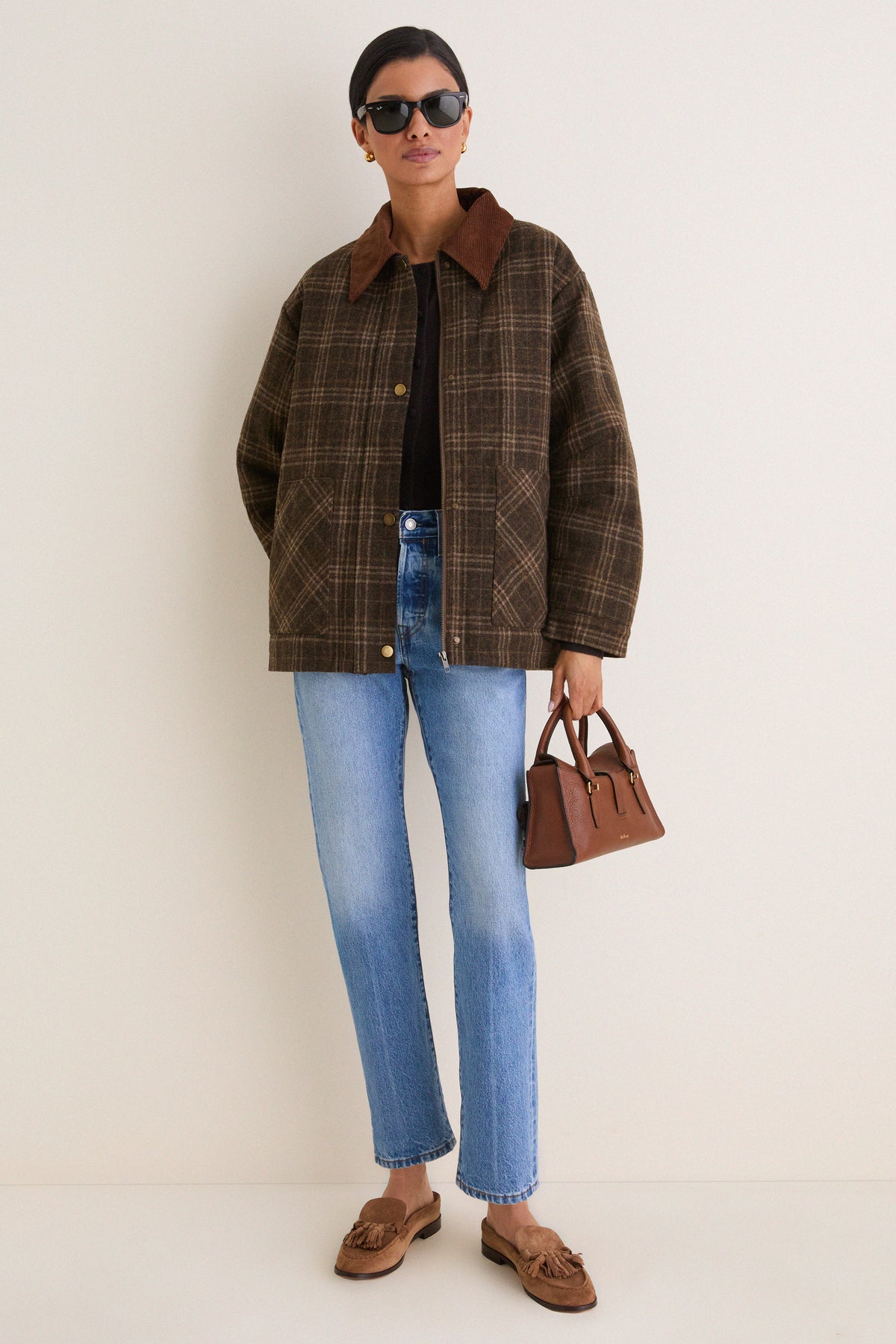 Brown Plaid Shae Jacket