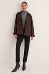 Dark Brown Studded Suede Jacket