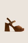 Cocoa Suede Fatima Heels