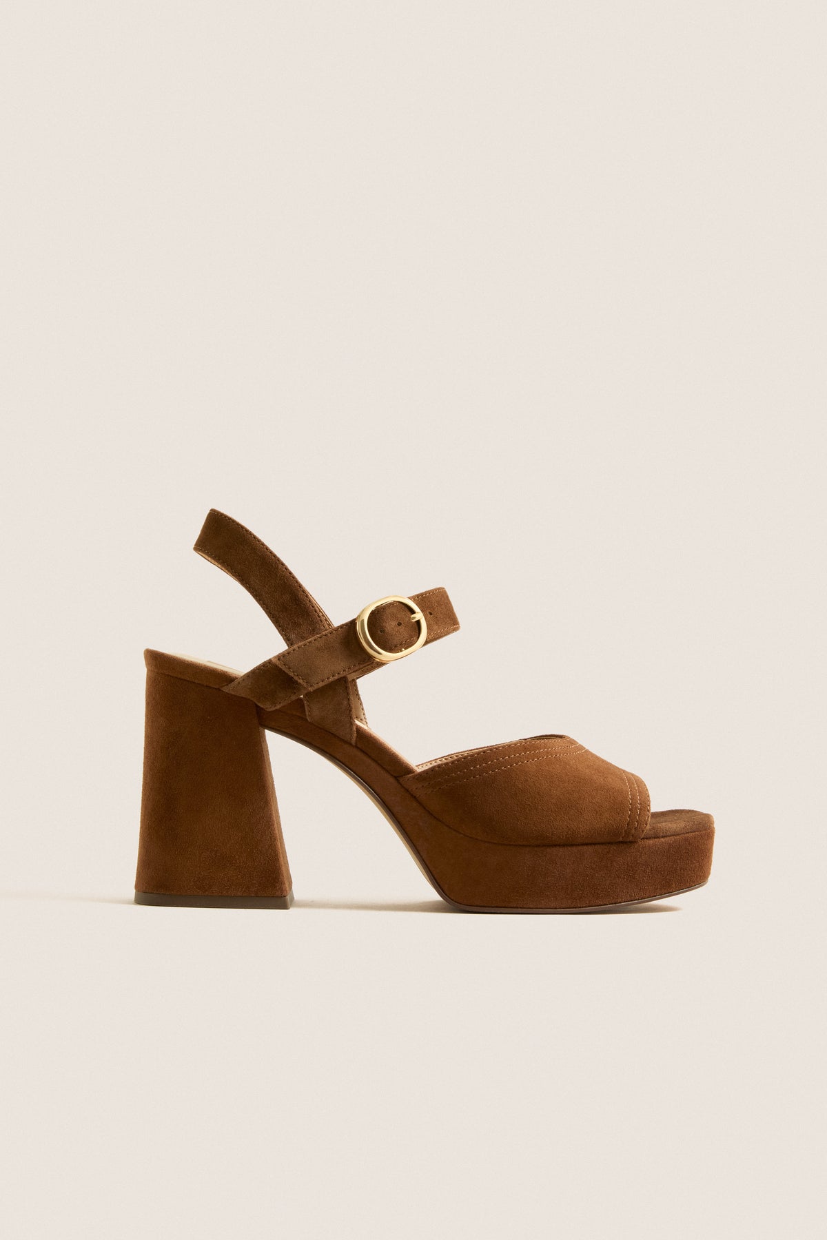 Cocoa Suede Fatima Heels