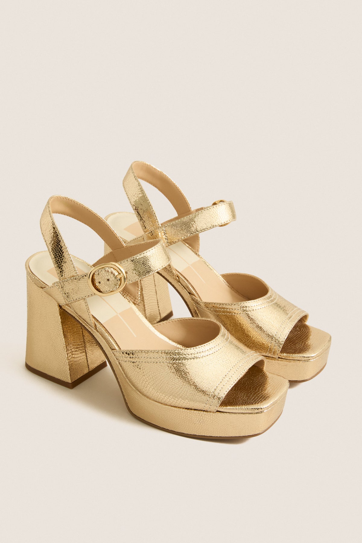 Gold Fatima Heels