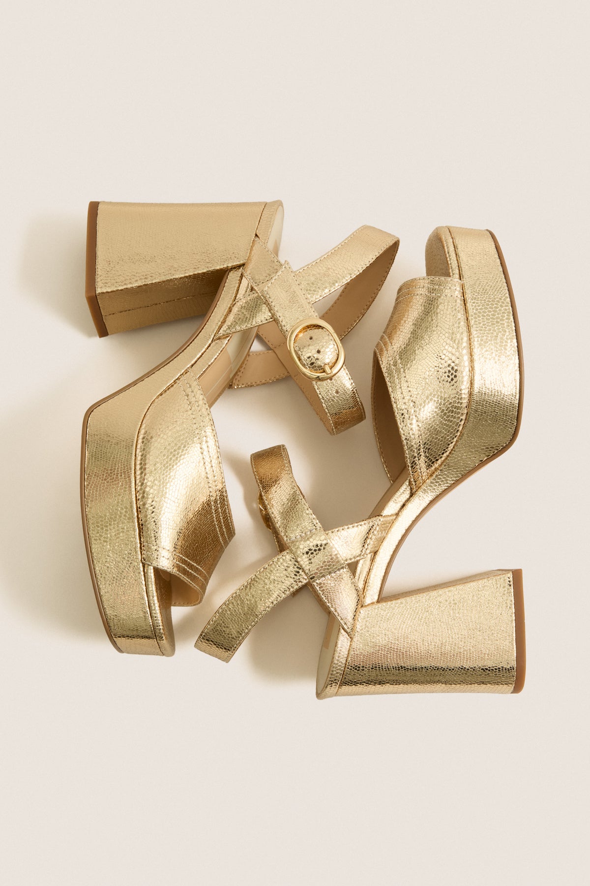 Gold Fatima Heels