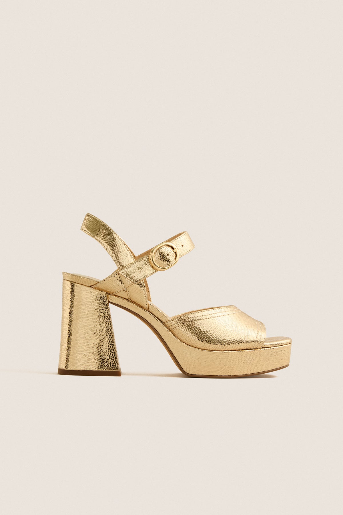 Gold Fatima Heels