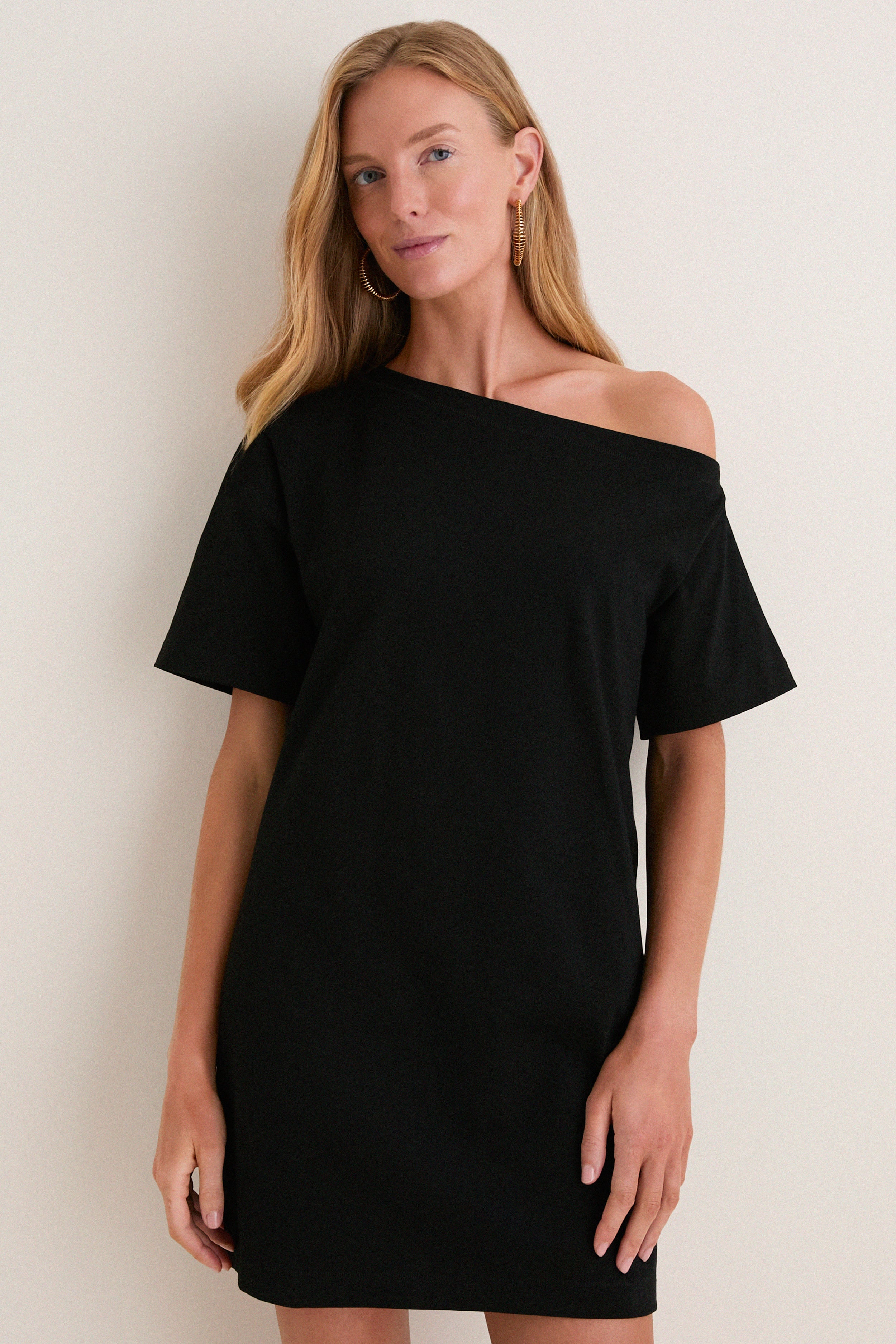 Black Jersey Off-the-Shoulder Alessandra Dress | Tuckernuck
