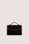 Black Western Trim Top Handle Clutch