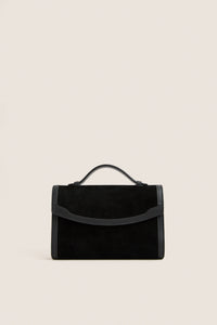 Black Western Trim Top Handle Clutch