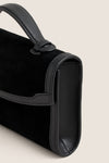 Black Western Trim Top Handle Clutch