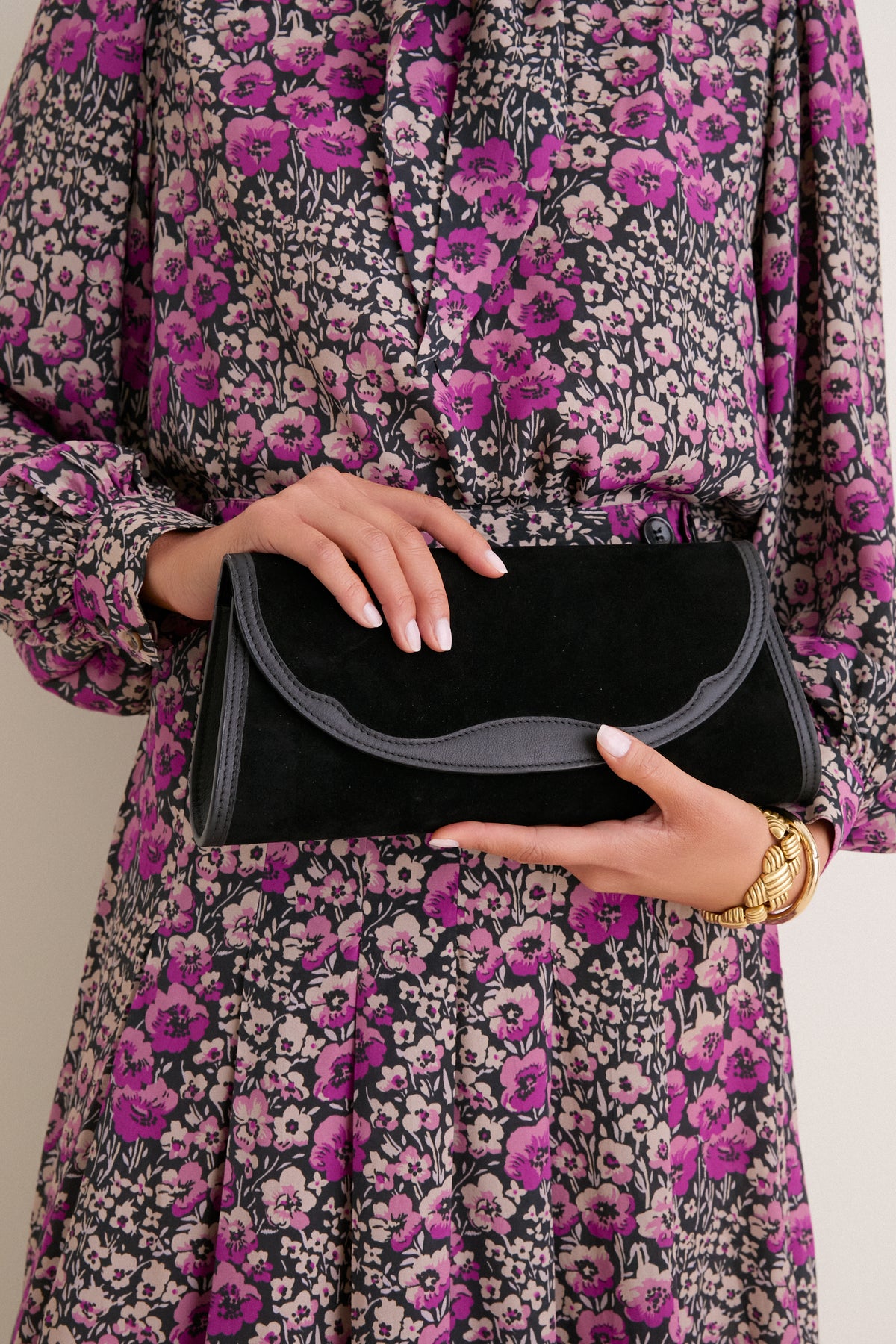 Black Western Trim Opera Clutch