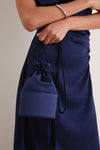 Navy Satin Lola Bag
