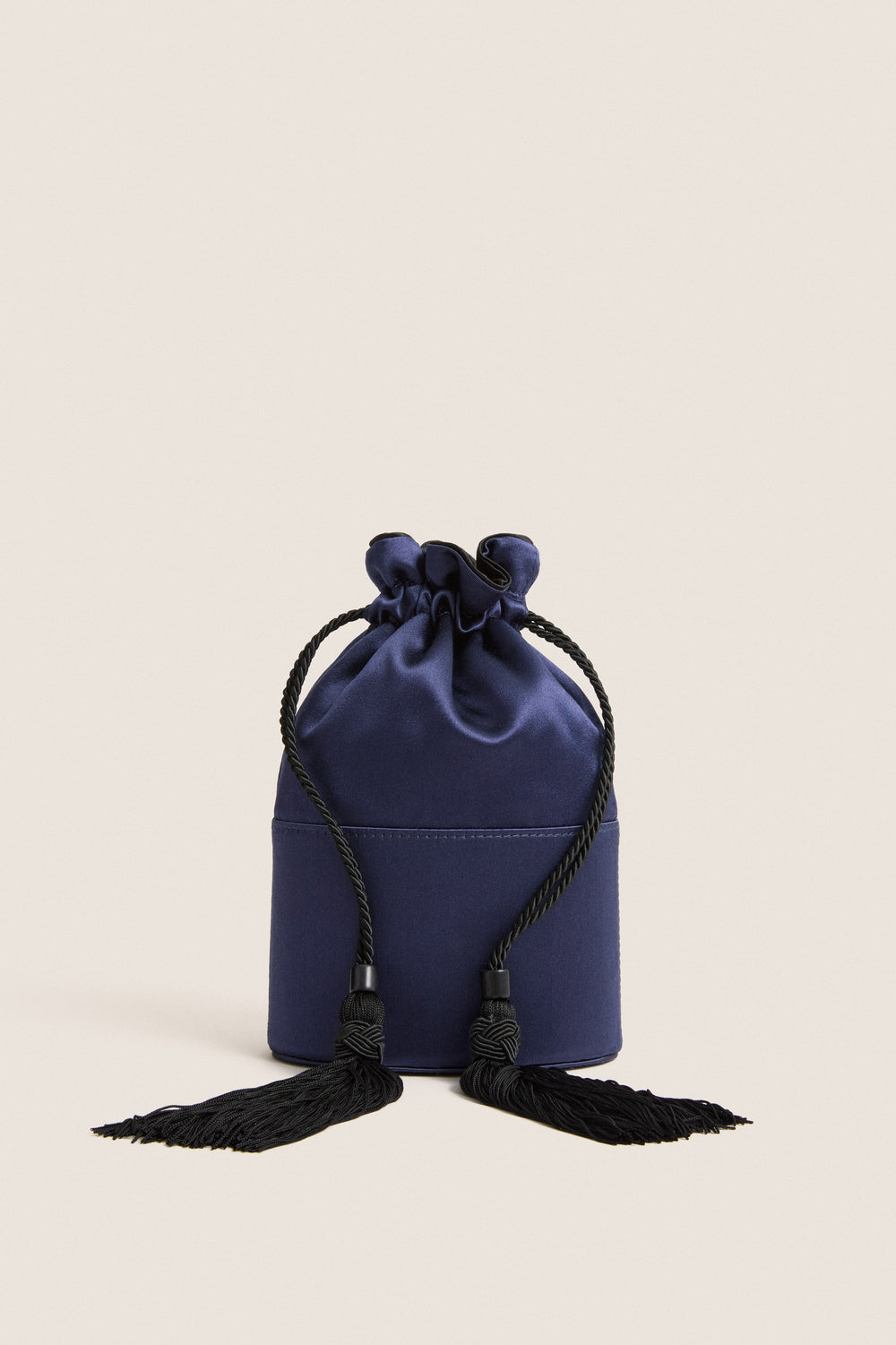 Navy Satin Lola Bag