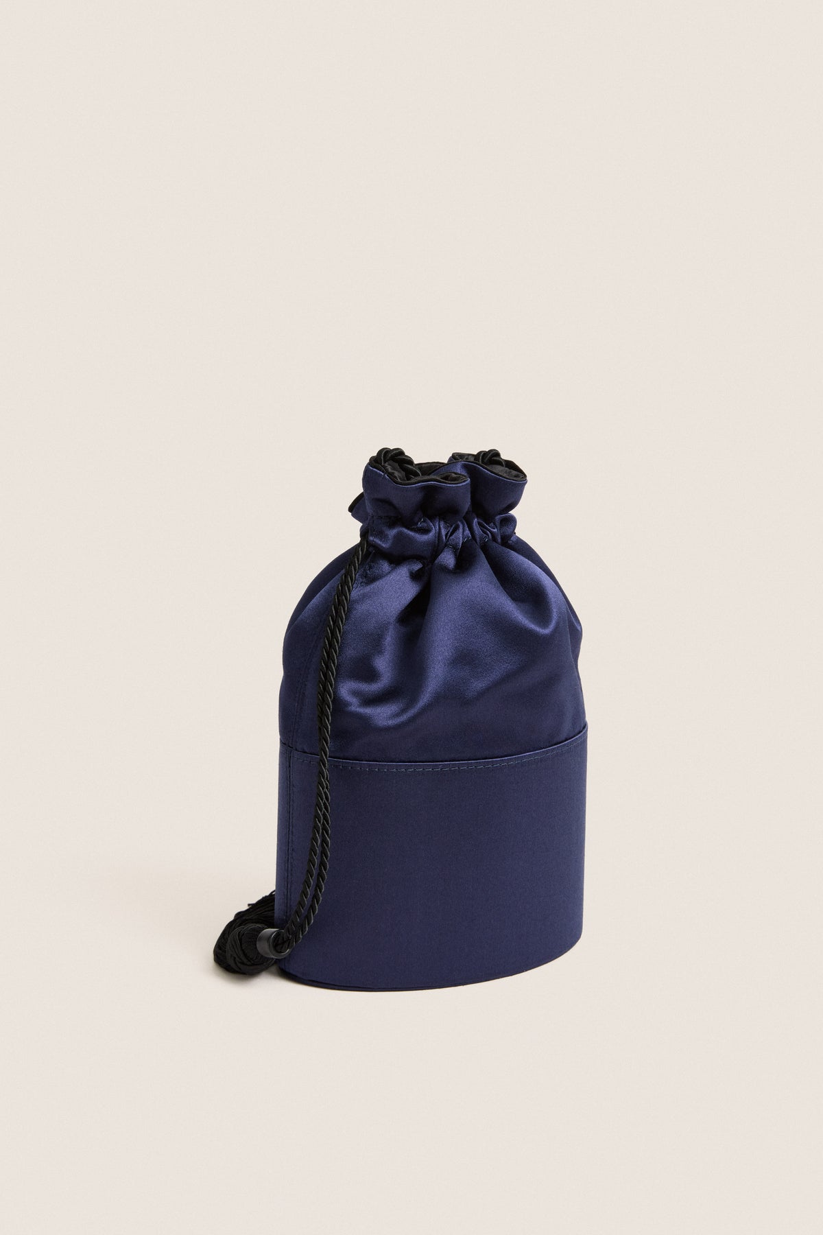 Navy Satin Lola Bag