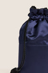 Navy Satin Lola Bag